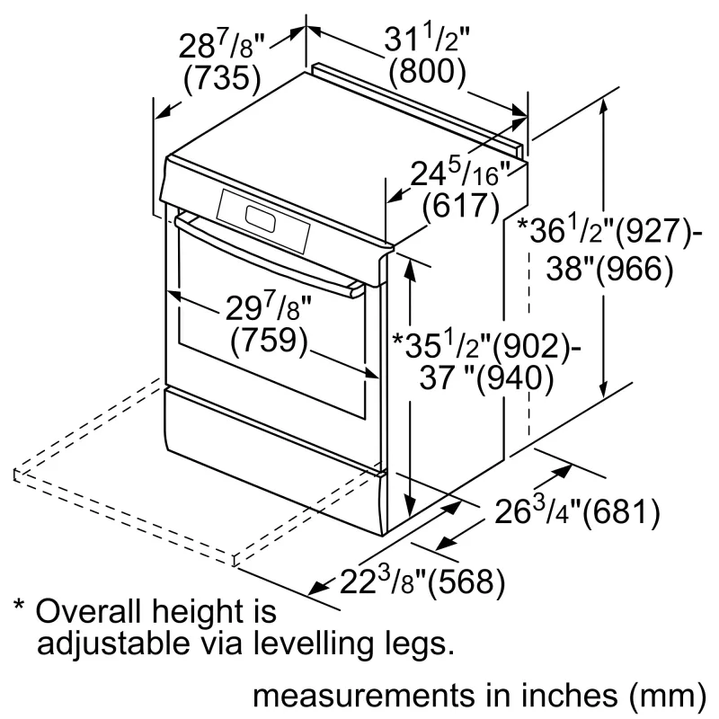 Bosch Benchmark Series Induction Slide-in Range Stainless Steel HIIP057C