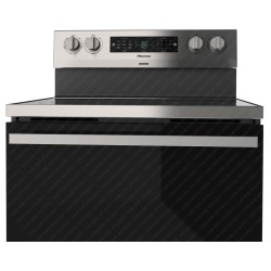 Brand New Hisense HBE3502CAS Electric Range, 5.8 cu. ft. Capacity, 30 inch Exterior Width, True Convection, 5 Burners, Storage Drawer, Air Fry, 3,300 Watts Highest Burner Element, Stainless Steel colour